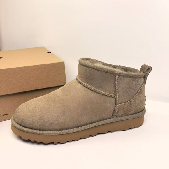 UGG Classic Ultra Mini Women's  antelope Ankle Boots - Picture 2 of 9